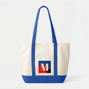 Tote Bag Lettre Initiale Monogramme Moderne Design