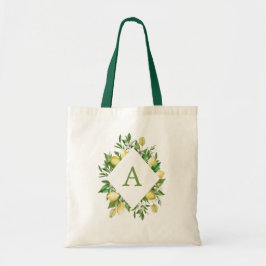 Tote Bag LETTRE MONOGRAPHIQUE Lemon CHAMBRE D'ÉTÉ Printemps