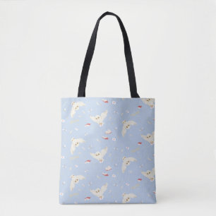 Tote Bag Lettres et Livres de la Chouette Hedwige Motif