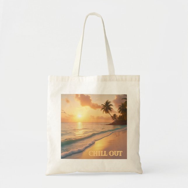 Tote Bag Lever de soleil sur le rivage - Fourre-tout sans m (Devant)
