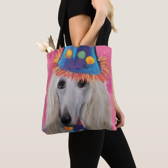 TOTE BAG LÉVRIER AFGHAN (De près)