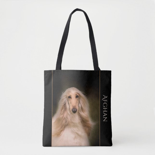 Tote Bag Lévrier afghan Fourre-tout (Devant)