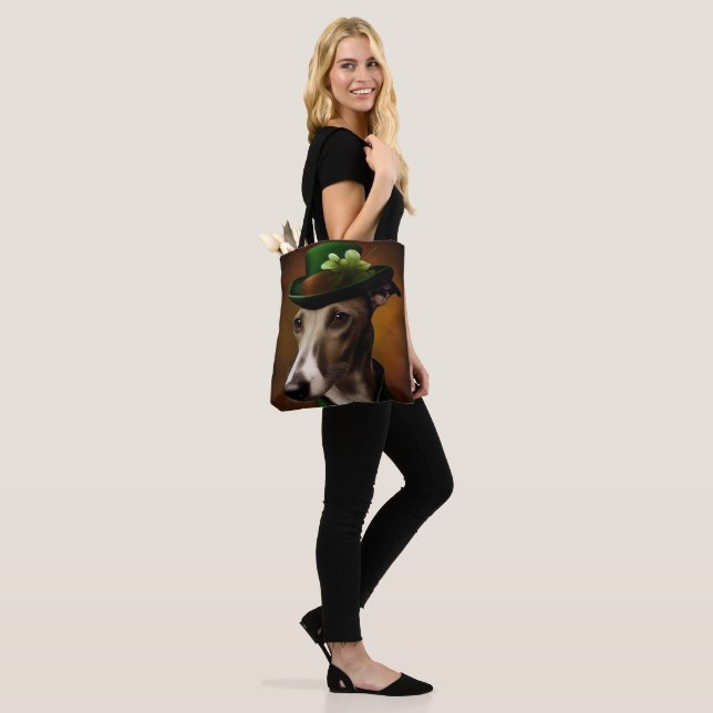 Tote Bag Lévrier en robe de la Saint-Patrick (Sur le modèle)