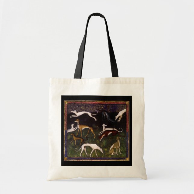 Tote Bag Lévriers médiévaux dans les bois profonds (Devant)