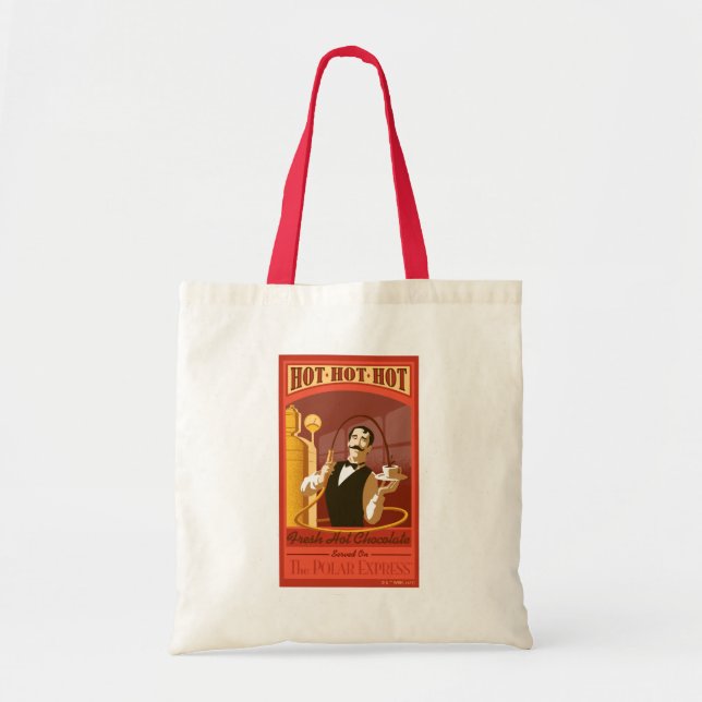 Tote Bag L'Express polaire | Chocolat chaud Vintage Art (Devant)