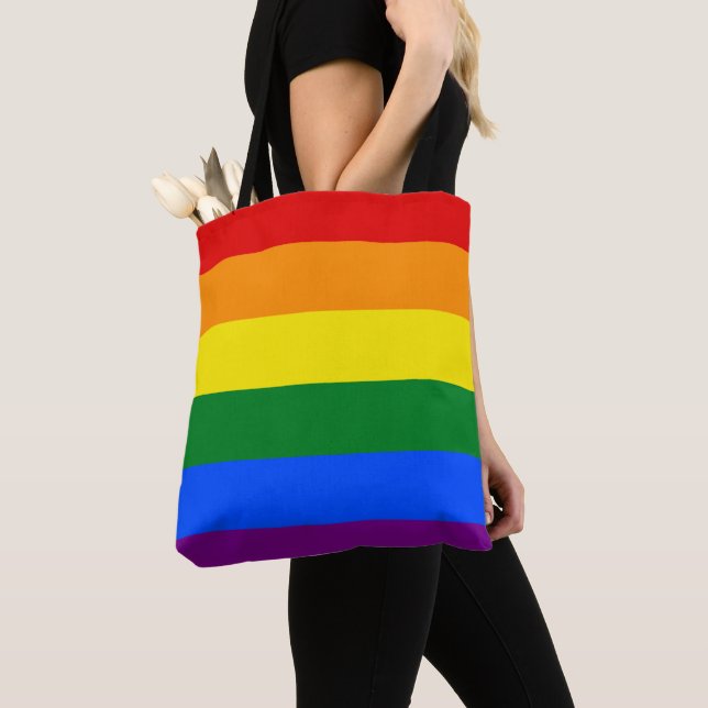 Tote Bag LGBT Rainbow Strip (De près)