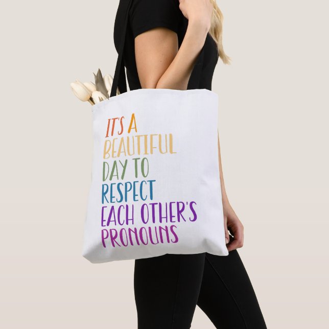 Tote Bag LGBTQA+ respect prounounounounounounounounounounou (De près)