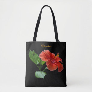Tote Bag L'Hibiscus rouge de Milan, Carré de l'ombre