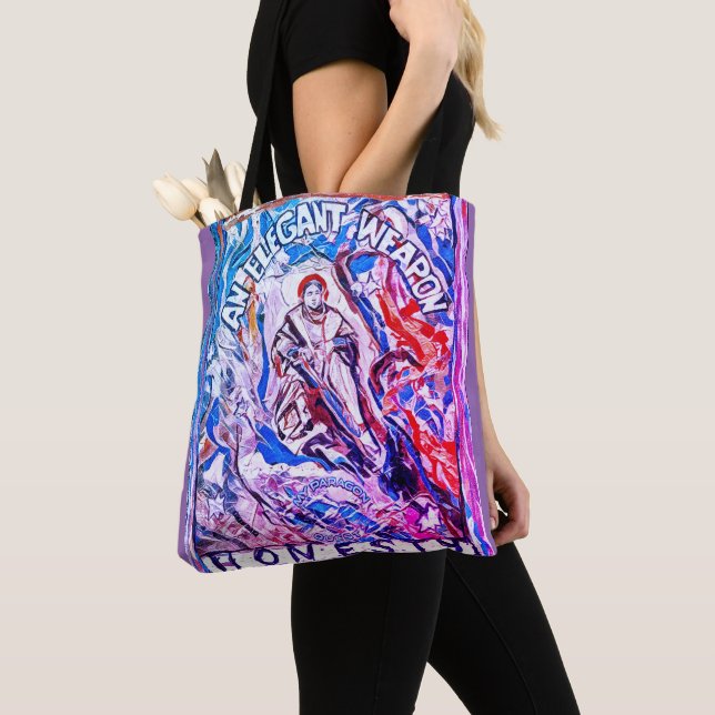 Tote Bag L'honnêteté, une arme élégante pour les temps civi (De près)