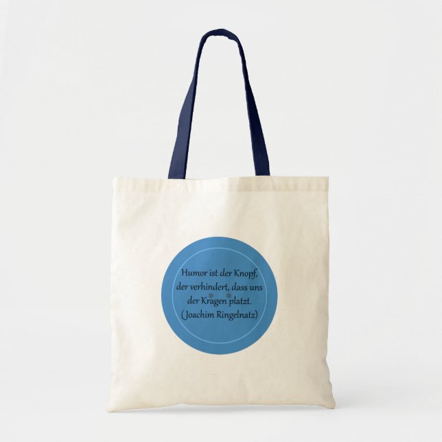 Tote Bag L'humour est le bouton qui empêche... (Devant)