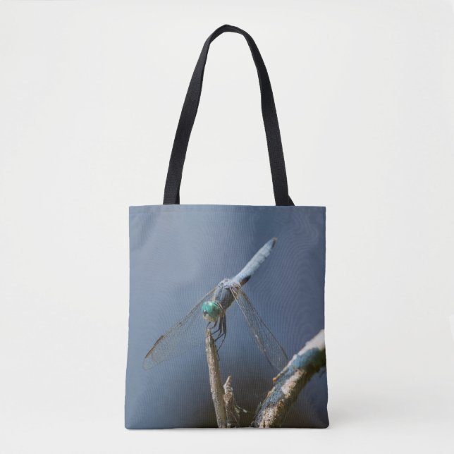 Tote Bag libellule bleue serène (Devant)