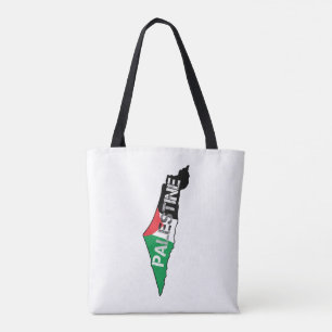 Tote Bag Libérez la Palestine Drapeau sur la carte Palestin