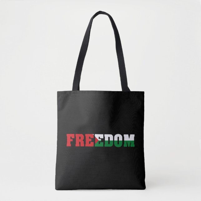 Tote Bag Liberté | Couleurs du drapeau palestinien | Libére (Devant)