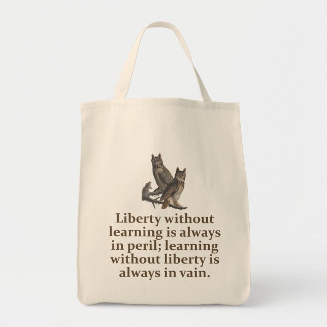 Tote Bag Liberté Sans Apprentissage - Citation Sur L'Éducat (Devant)