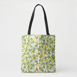 Tote Bag Liberty grand jaune blanc arrière - plan 2