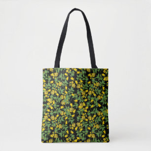 Tote Bag Liberty grand jaune noir arrière - plan 2