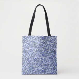 Tote Bag Liberty petites fleurs blanches bleu