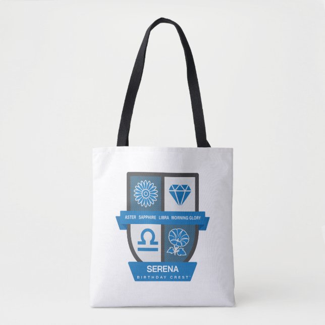 Tote Bag Libra Birthday Crest™ for September 23-30 (Devant)