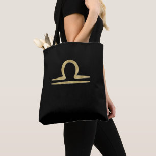 Tote Bag LIBRA Or Septembre Octobre Anniversaire Astrologie