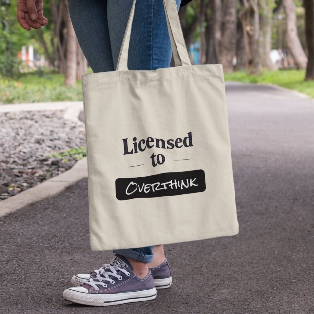 Tote Bag Licence permettant de surpenser la typographie per (Créateur téléchargé)