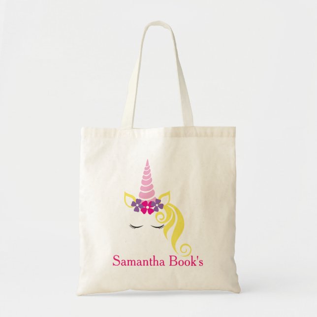 Tote Bag Licorne avec le poney (Devant)
