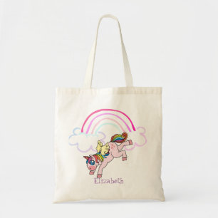 Tote Bag Licorne magique mignonne, arc-en-ciel