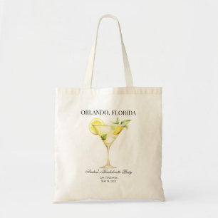 Tote Bag Lieu Personnalisé Citron Cocktail Mariage