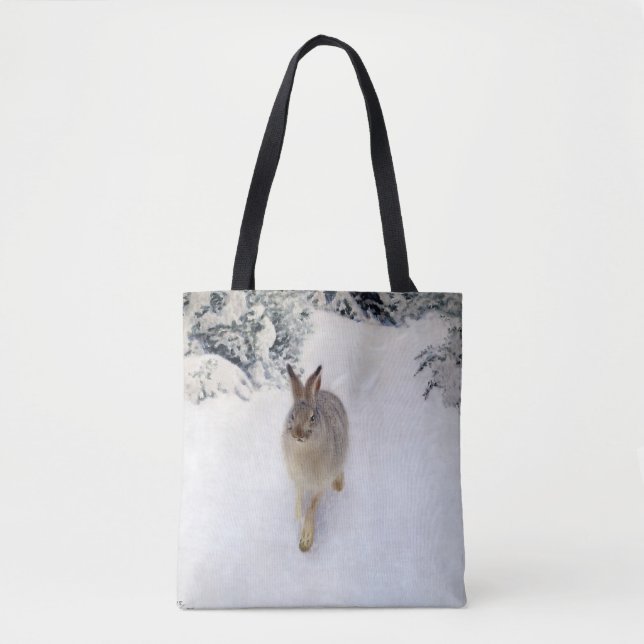 Tote Bag Lièvre d'hiver (lapin), Bruno Liljefors (Devant)