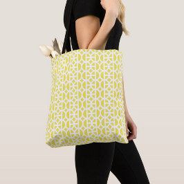Tote Bag Light Yellow Circular Pattern Tote