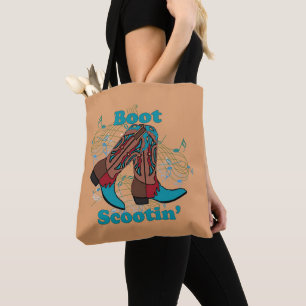 Tote Bag Ligne botte de cowboy de contredanse de danse