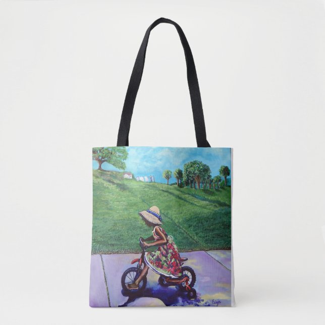 Tote Bag Ligne d'arrivée mignonne Fourre-tout (Devant)