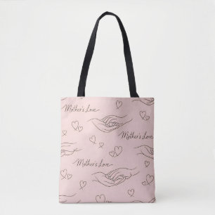 Tote Bag Ligne d'art moderne personnalisée pour la fête des