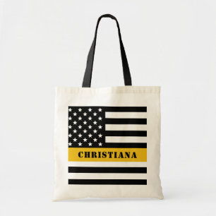 Tote Bag Ligne mince or 911 Dispatcher USA
