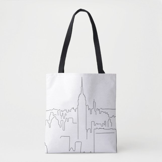 Tote Bag Ligne minimale de New York (Devant)