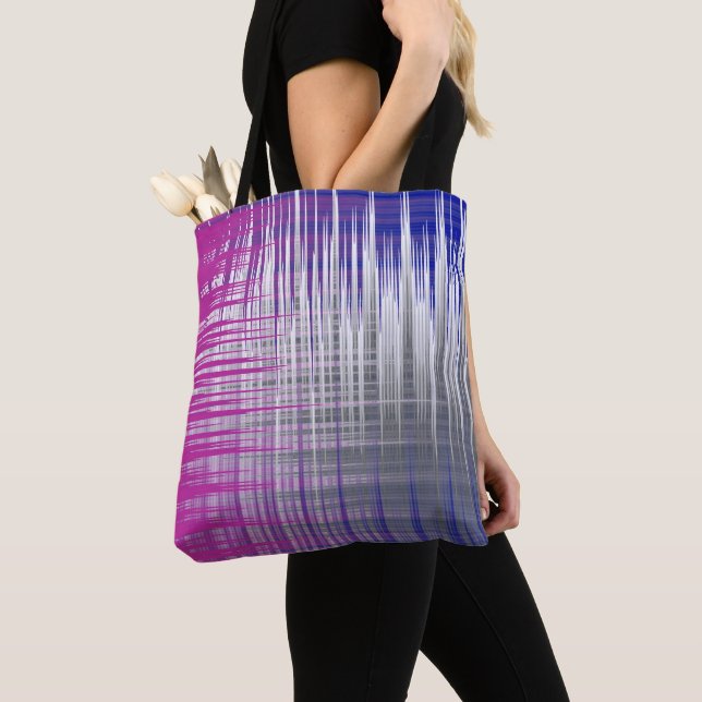 Tote Bag lignes croisées (De près)