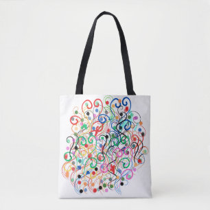 Tote Bag Lignes et points abstraits