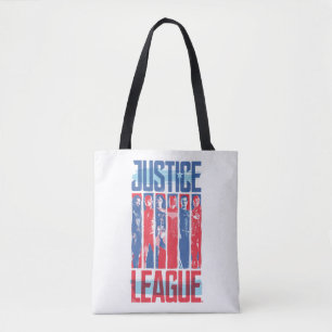 Tote Bag Ligue de Justice   Blue & Red Group Pop Art