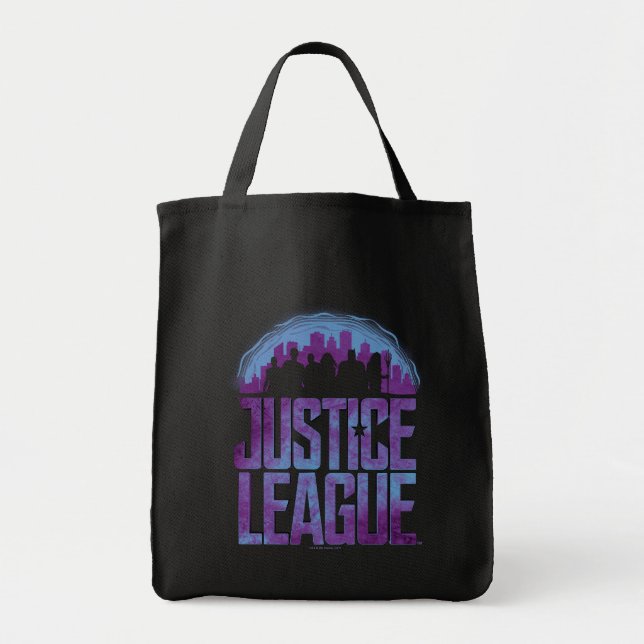 Tote Bag Ligue de Justice | Justice League City Silhouette (Devant)