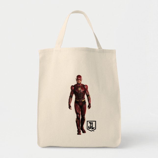 Tote Bag Ligue de Justice | Le Flash Sur Le Champ De Batail (Devant)
