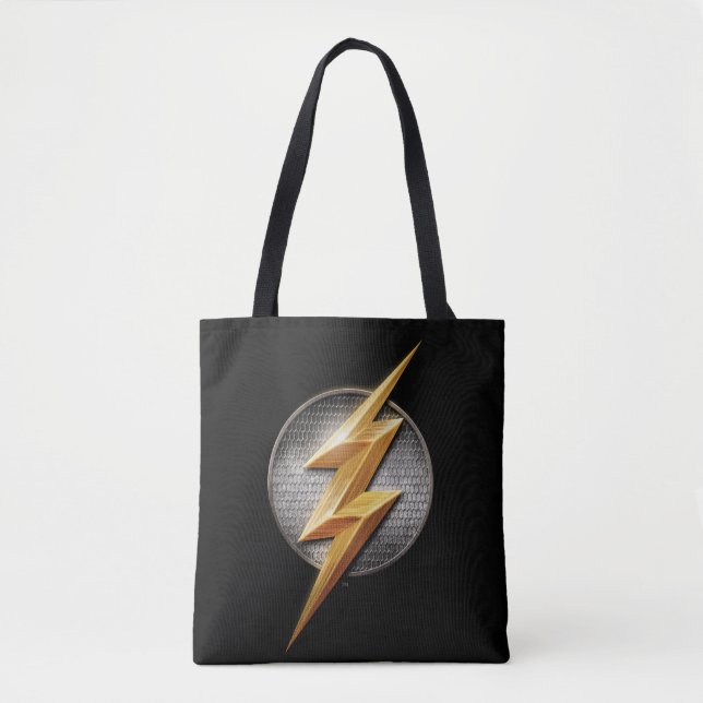 Tote Bag Ligue de Justice | Le symbole de boulon métallique (Devant)