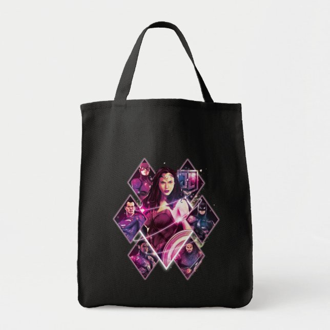 Tote Bag Ligue de Justice | Panneaux de groupe galactique d (Devant)