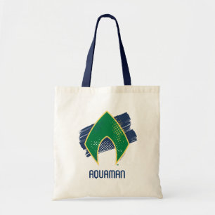Tote Bag Ligue de Justice   Symbole Aquaman à demi-teintes 