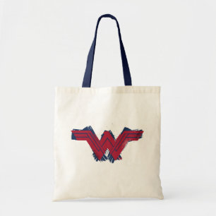Tote Bag Ligue de Justice   Symbole de femme Wonder brossé