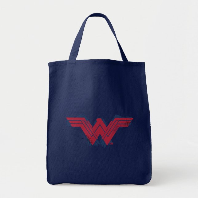 Tote Bag Ligue de Justice | Symbole de femme Wonder brossé (Devant)