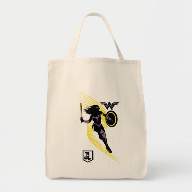 Tote Bag Ligue de Justice | Wonder Woman Icon Silhouette (Devant)