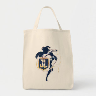 Tote Bag Ligue de Justice   Wonder Woman & JL Icon Pop Art