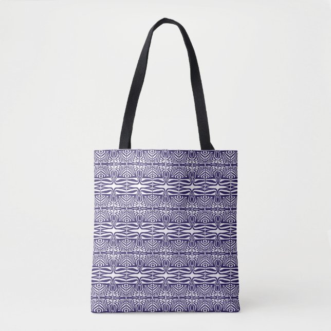 Tote Bag Lila Ornamente Tasche (Vorderseite)