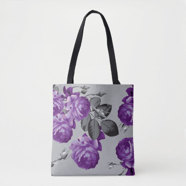 Tote Bag Lilac Rose Shopper (Devant)