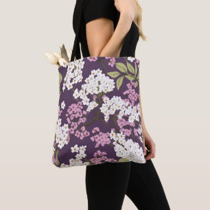 Tote Bag Lilacs Sur Violet