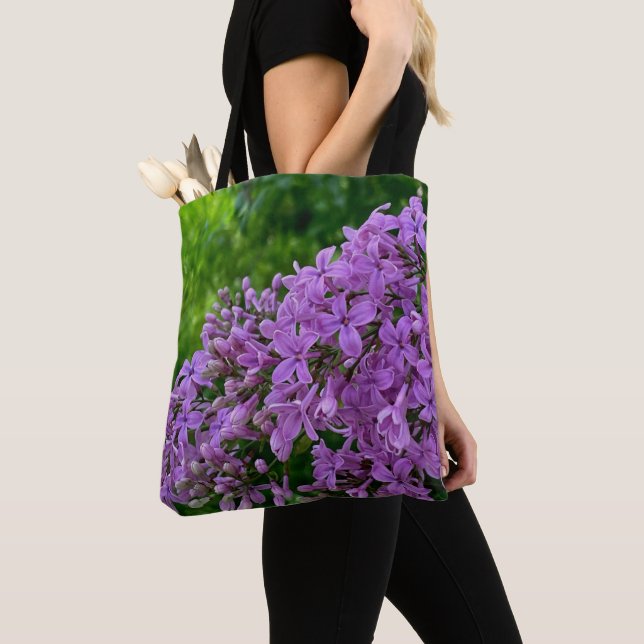 Tote Bag Lilas violet romantique élégant violet photo flora (De près)